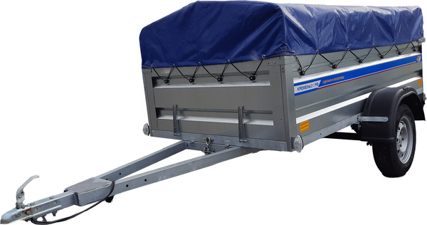 Изображение товара Прицеп для автомобиля Кремень Стандарт плюс 2.5x1.3 (50см борт, тент 30см, оцинкованный)