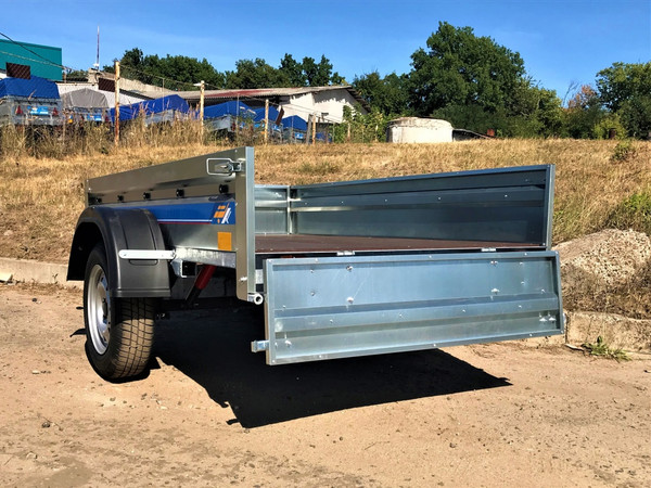 Изображение товара Прицеп для автомобиля Кремень Стандарт плюс 2.0x1.3 (31см борт, тент 30см, оцинкованный)