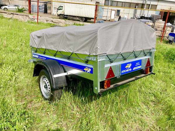 Изображение товара Прицеп для автомобиля Кремень Стандарт 2.0x1.3 (50см борт, тент 30см)