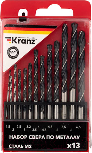 Изображение товара Набор сверл Kranz KR-91-0631