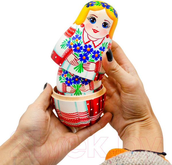 Изображение товара Матрешка сувенирная Брестская Фабрика Сувениров Национальная матрешка с васильками / 7010