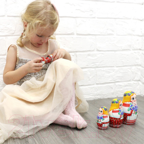 Изображение товара Матрешка сувенирная Брестская Фабрика Сувениров Национальная матрешка с васильками / 7010