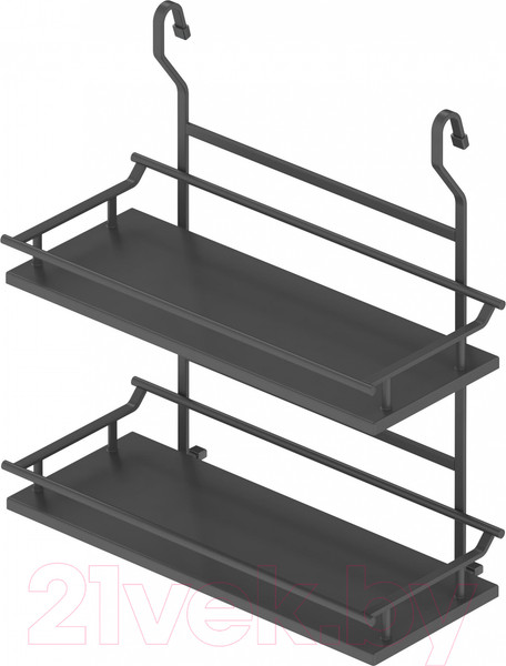 Изображение товара Полка для специй на рейлинг Starax S-4126-A (антрацит)