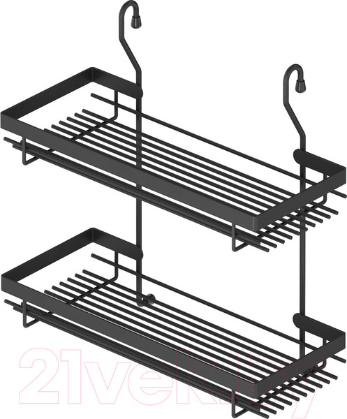 Изображение товара Полка для специй на рейлинг Starax S-4006-A (антрацит)