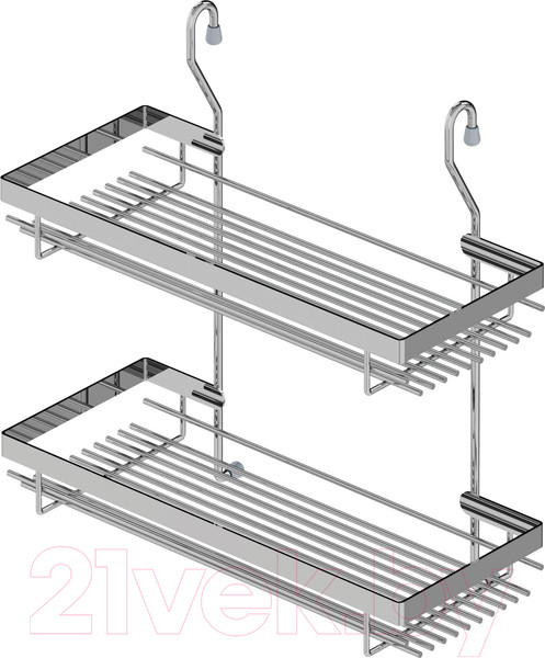 Изображение товара Полка для специй на рейлинг Starax S-4006-C (хром)