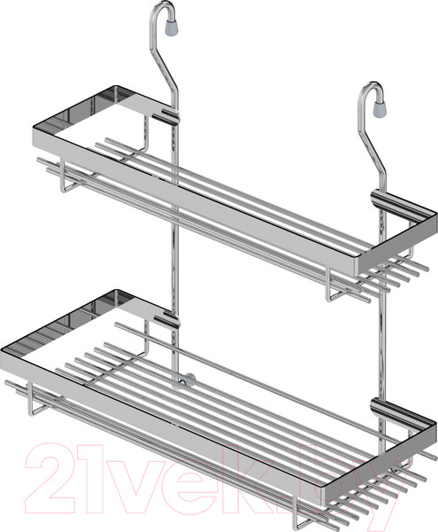 Изображение товара Полка для специй на рейлинг Starax S-4007-C (хром)