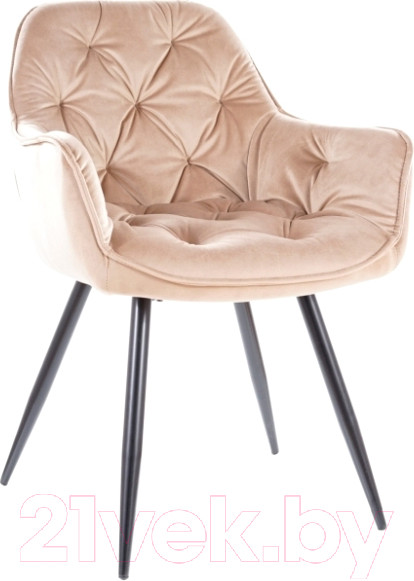 Изображение товара Стул Signal Cherry Velvet (Bluvel 28 бежевый/черный)