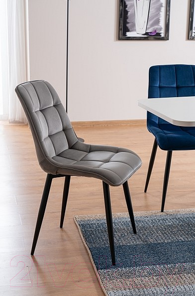 Изображение товара Стул Signal Chic Matt (Velvet 85, серый/черный)