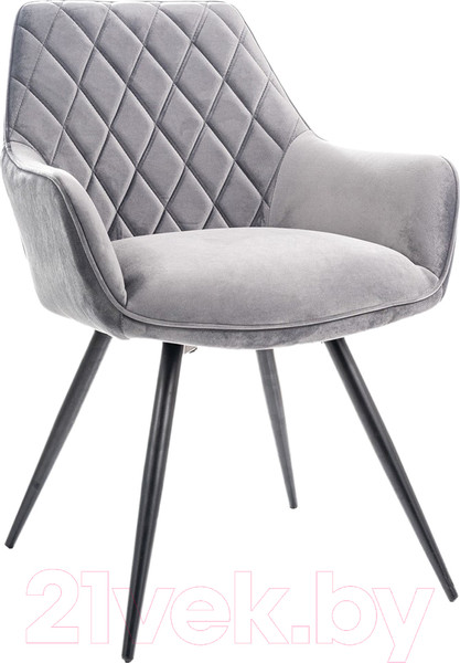 Изображение товара Стул Signal Linea Velvet (Bluvel 14 серый/черный матовый)