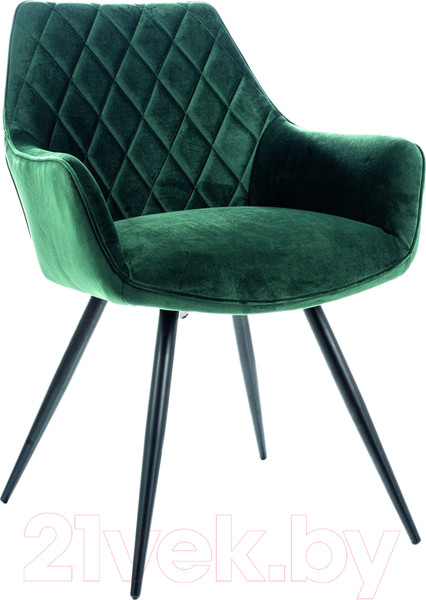 Изображение товара Стул Signal Linea Velvet (Bluvel 78 зеленый/черный матовый)