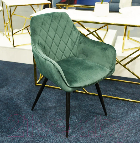 Изображение товара Стул Signal Linea Velvet (Bluvel 78 зеленый/черный матовый)