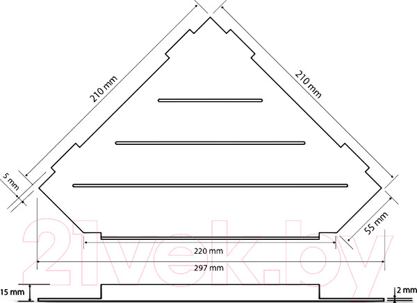 Изображение товара Полка для ванной Bemeta Cytro 101302451