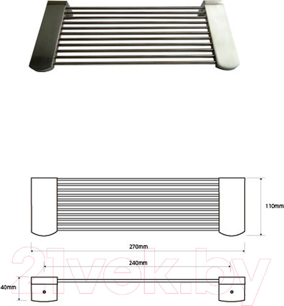 Изображение товара Полка для ванной Bemeta Dark 146102270