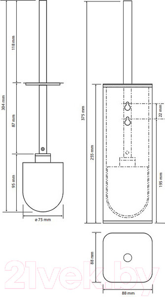 Изображение товара Ершик для унитаза Bemeta Solo 139113162