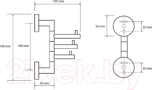 Изображение товара Крючок для ванной Bemeta Dark 104206070