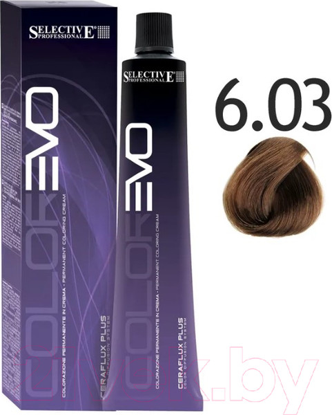 Изображение товара Крем-краска для волос Selective Professional Colorevo 6.03 / 84603 (100мл, блондин натурально-золотистый)