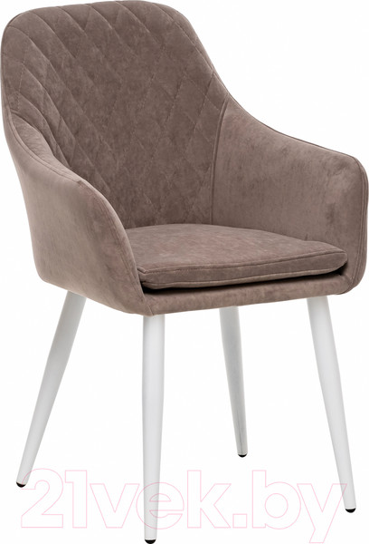 Изображение товара Стул Импэкс Leset Слим с подлокотниками (белый/велюр латте)