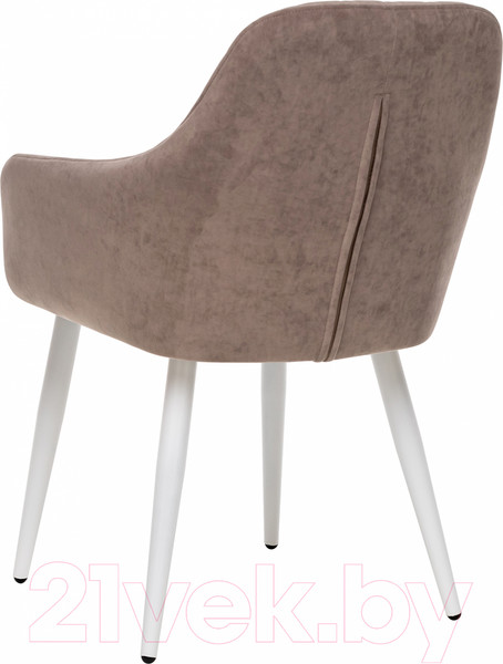 Изображение товара Стул Импэкс Leset Слим с подлокотниками (белый/велюр латте)