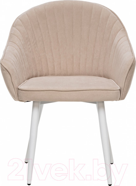 Изображение товара Стул Импэкс Leset Вайд с подлокотниками (белый/велюр бежевый)