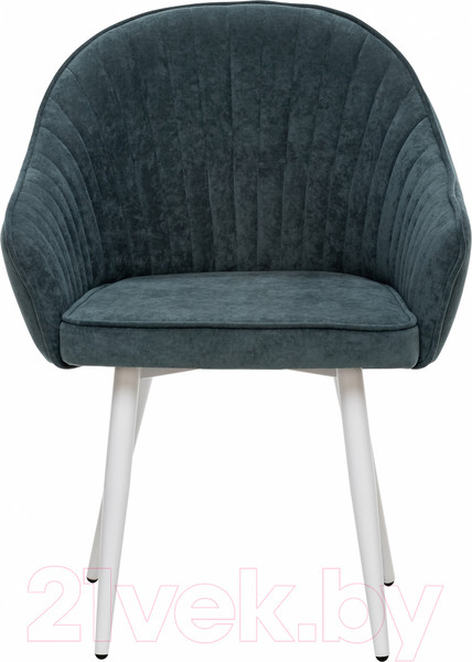 Изображение товара Стул Импэкс Leset Вайд с подлокотниками (белый/велюр темно-зеленый)