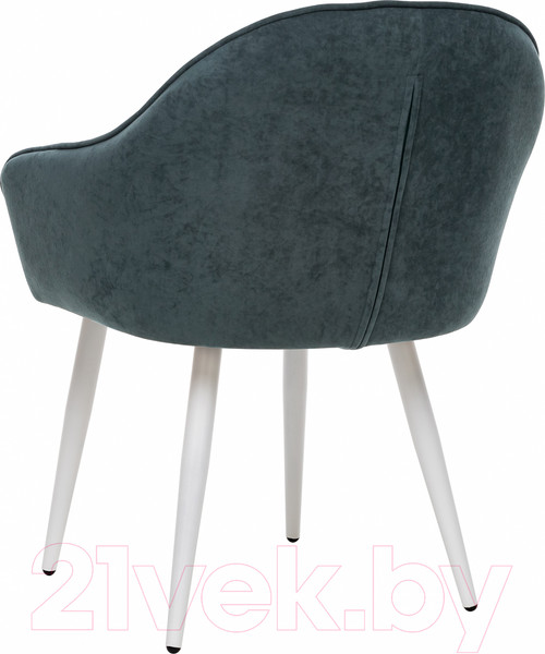 Изображение товара Стул Импэкс Leset Вайд с подлокотниками (белый/велюр темно-зеленый)