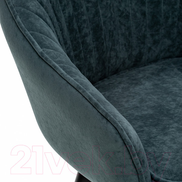 Изображение товара Стул Импэкс Leset Вайд с подлокотниками (белый/велюр темно-зеленый)