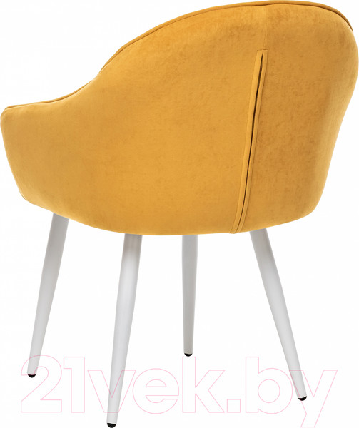 Изображение товара Стул Импэкс Leset Вайд с подлокотниками (белый/велюр горчица)