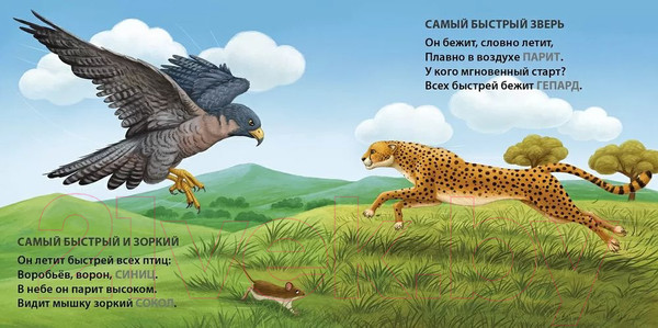 Изображение товара Развивающая книга Робинс Книжки – картонки. Загадки – рифмы. Самые-самые животные (Сосновский Е.)