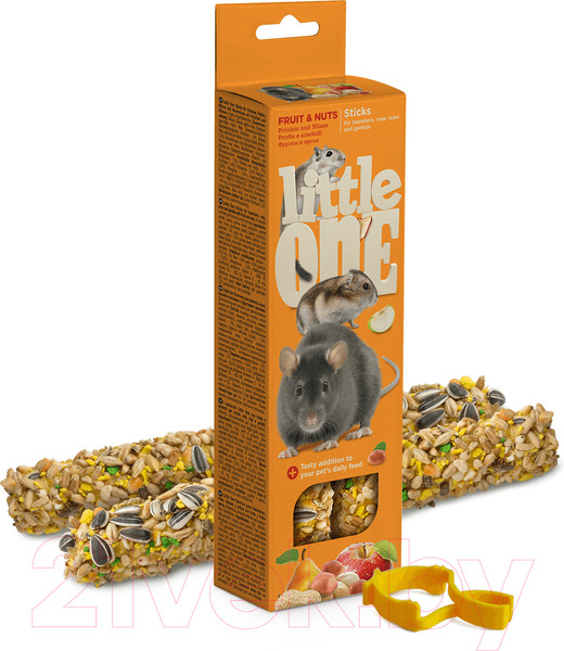 Изображение товара Лакомство для грызунов Mealberry Little One Палочки c фруктами и орехами (2x60г)
