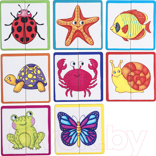 Изображение товара Развивающая игра Айрис-пресс IQ пазл деревянный. Плаваем, ползаем, летаем 2+ / 9785811282432