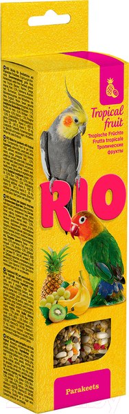 Изображение товара Лакомство для птиц Mealberry RIO Палочки для средних попугаев с тропическими фруктами (2x75г)