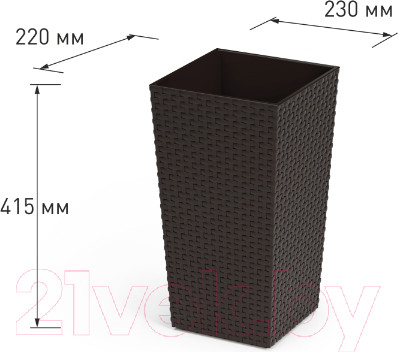 Изображение товара Кашпо Альтернатива Ротанг / М8850 (мокко)