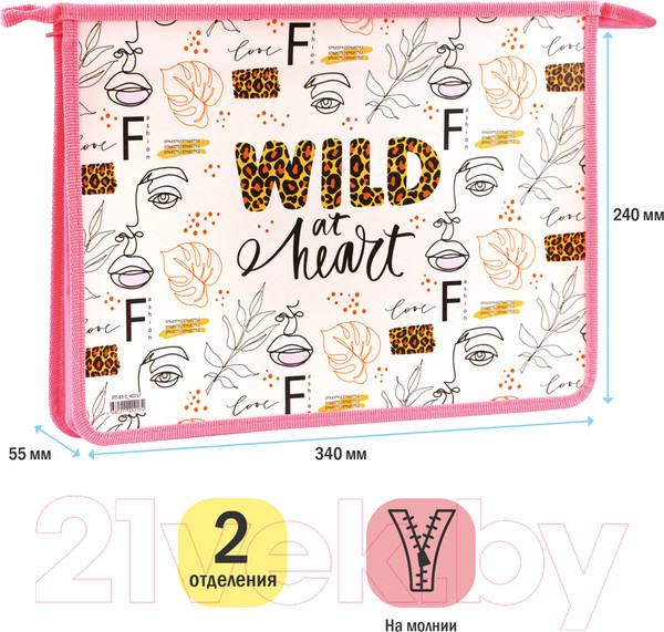 Изображение товара Папка для тетрадей ArtSpace Wild at heart / ПТ-83-2_42217