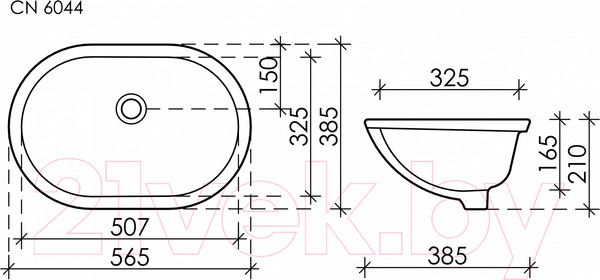 Изображение товара Умывальник Ceramica Nova Element CN6044