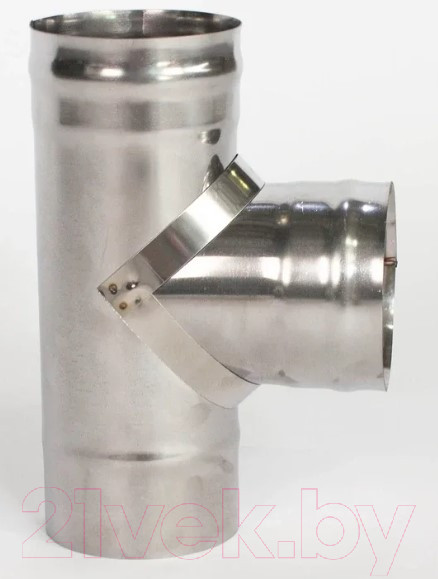 Изображение товара Тройник для труб Гефест Сталь 90/115 AISI 430/0.8мм 295мм