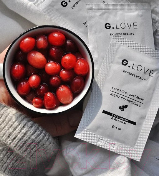 Изображение товара Набор масок для лица G.Love Micro-Peel Mask Nicht Cranberries (8x4мл)