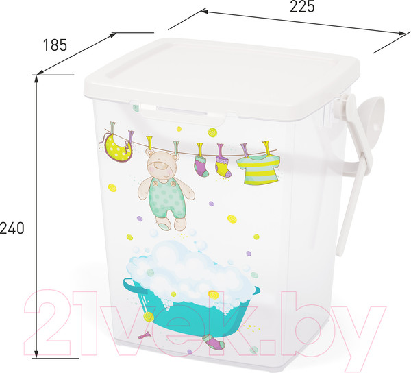 Изображение товара Контейнер для хранения Альтернатива Для детского порошка с замком / М8622 (5.5л)