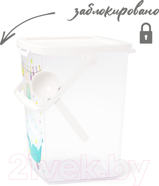 Изображение товара Контейнер для хранения Альтернатива Для детского порошка с замком / М8622 (5.5л)