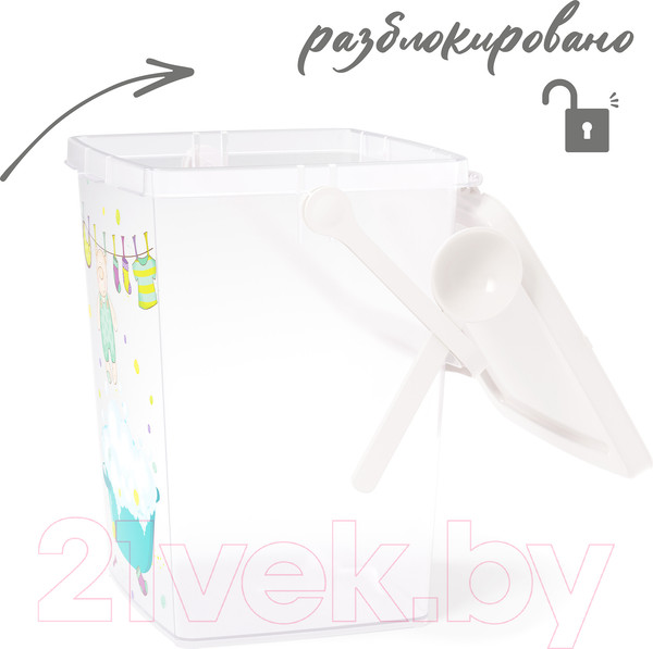 Изображение товара Контейнер для хранения Альтернатива Для детского порошка с замком / М8622 (5.5л)