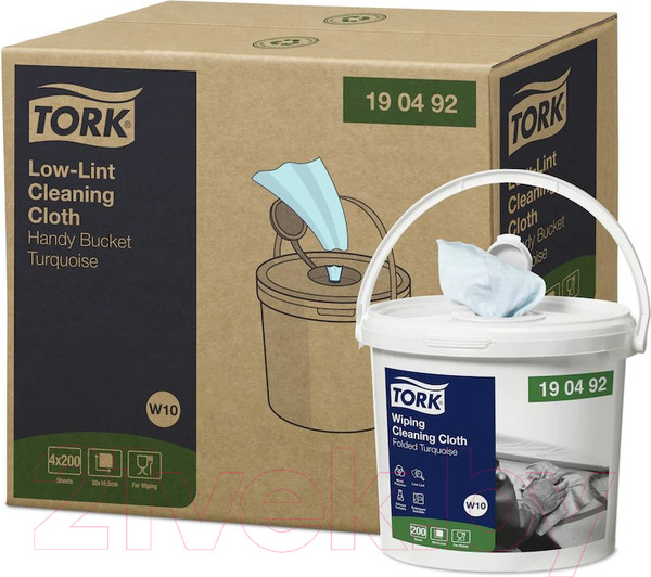 Изображение товара Набор салфеток хозяйственных Tork Premium безворсовый W10 / 9013182