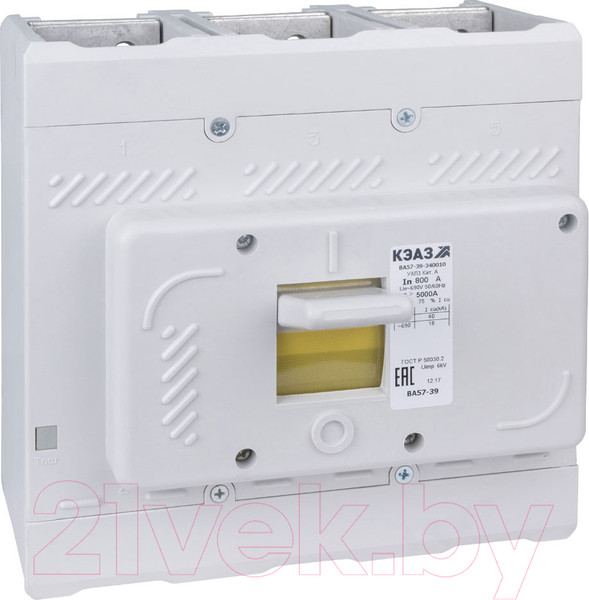 Изображение товара Выключатель автоматический КЭАЗ 500А 5000Im ВА57-39-340010 УХЛ3 690В AC / 109885