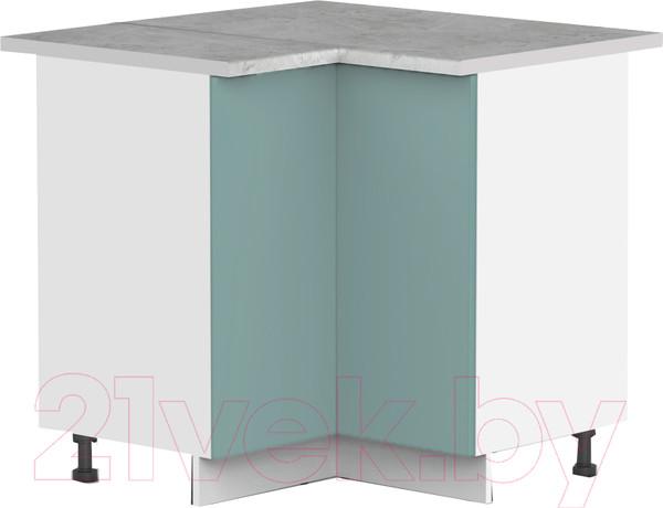 Изображение товара Шкаф под мойку Интермебель Микс Топ ШСРУМ 850-29-900 (сумеречный голубой/мрамор лацио светлый)