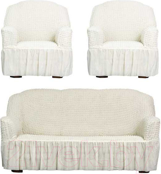 Изображение товара Комплект чехлов Софатэкс Люкс КПО-4 / 00837 (молочный)