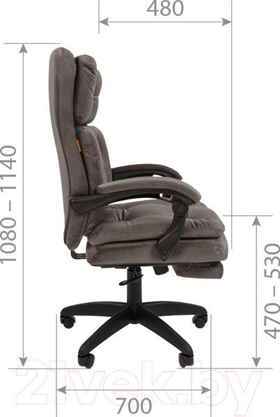 Изображение товара Кресло офисное Chairman 442 (ткань R 015 черный)