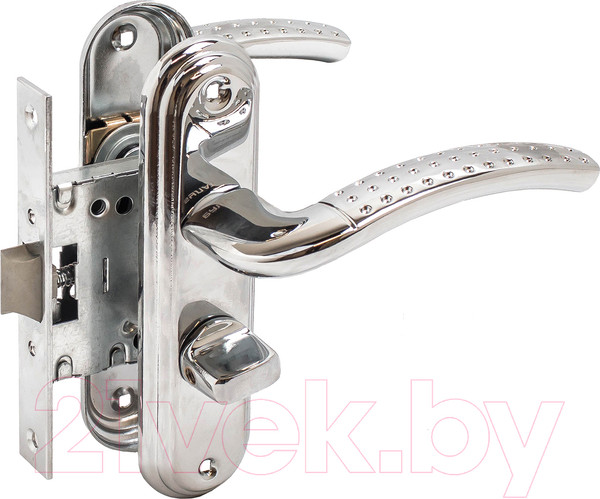 Изображение товара Защелка врезная с фиксацией БУЛАТ Альфа ЗЩ1-Д01.04 П (правая, хром)