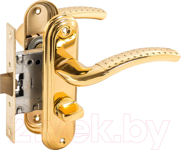 Изображение товара Защелка врезная с фиксацией БУЛАТ Альфа ЗЩ1-Д01.05 П (правая, золото)