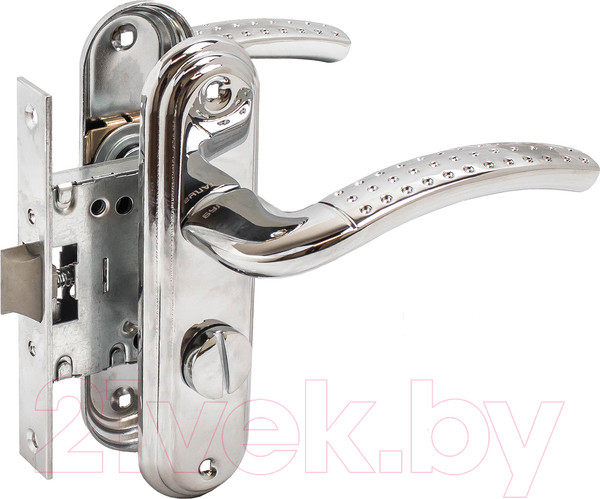 Изображение товара Защелка врезная с фиксацией БУЛАТ Альфа ЗЩ1-Д01.04 Л (левая, хром)