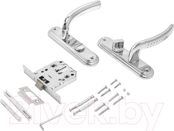 Изображение товара Защелка врезная с фиксацией БУЛАТ Альфа ЗЩ1-Д01.04 Л (левая, хром)