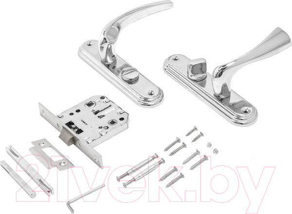 Изображение товара Защелка врезная с фиксацией БУЛАТ Номос ЗЩ1-Д03.04 Л (левая, хром)