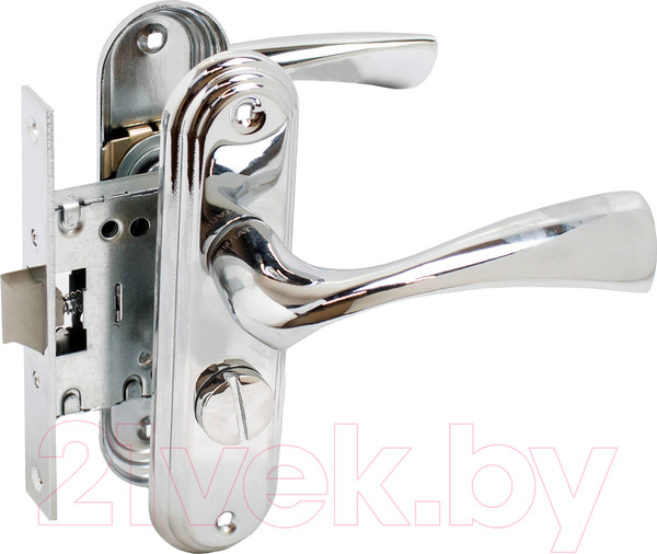 Изображение товара Защелка врезная с фиксацией БУЛАТ Номос ЗЩ1-Д03.04 Л (левая, хром)